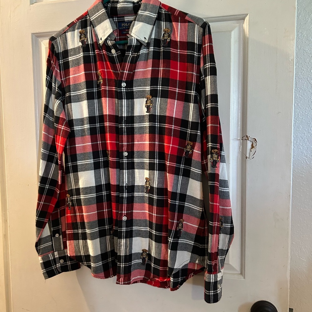 Polo by Ralph Lauren Red Black Plaid Button-Down Shirt